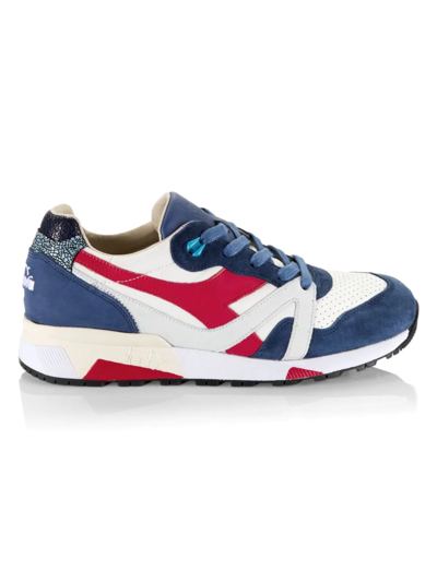 Shop Diadora Men's N9000 Italia Sneakers In White True Navy