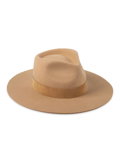 Shop Lack Of Color Women's The Mirage Wool Fedora In Caramel