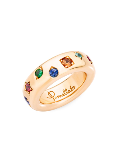 Shop Pomellato Women's Iconica 18k Rose Gold & Multi-gemstone Ring