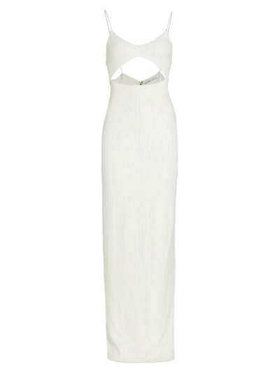 Shop Alice And Olivia Women's Valli Cut-out Cami Maxi-dress In Off White