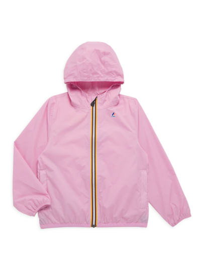 Shop K-way Little Girl's & Girl's Claude Hooded Windbreaker Jacket In Pink