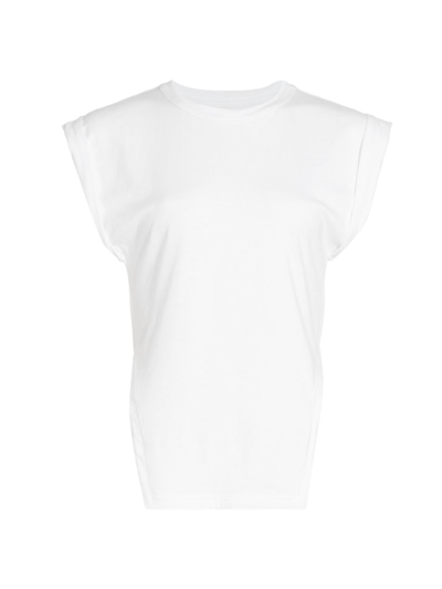 Shop A.l.c Women's Bryant Side Slit T-shirt In White