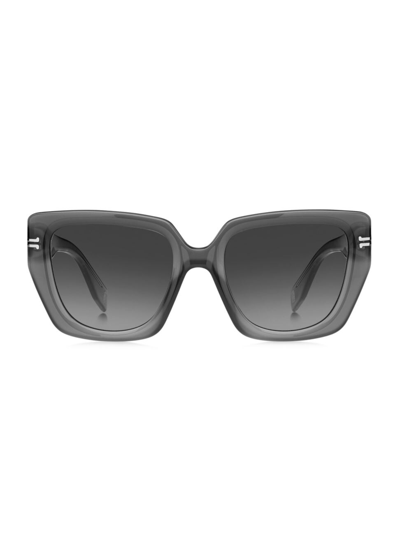 Shop Marc Jacobs Women's 53mm Butterfly Sunglasses In Grey