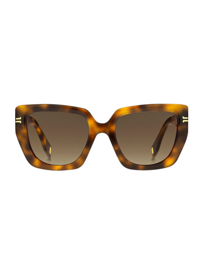 Shop Marc Jacobs Women's 53mm Butterfly Sunglasses In Brown