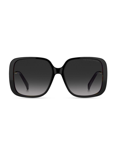 Shop Marc Jacobs Women's 57mm Square Sunglasses In Black