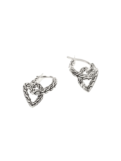 Shop John Hardy Women's Manah Sterling Silver Heart Drop Earrings
