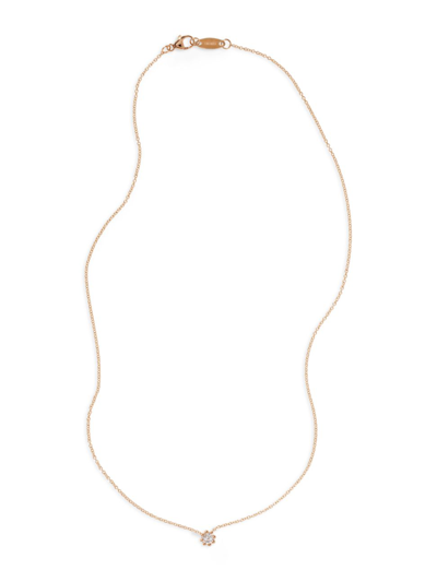 Shop Oscar Massin Women's Beaded 18k Yellow Gold & Latitude Lab-grown Diamond Small Pendant Necklace