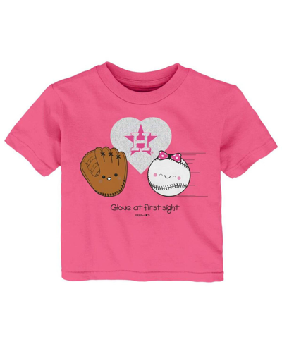 Shop Outerstuff Infant Girls Pink Houston Astros I Glove You T-shirt