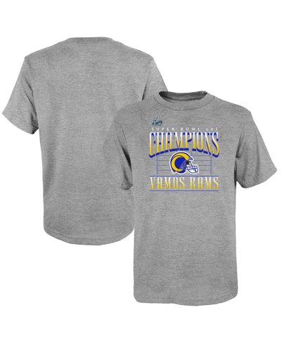 Fanatics Youth Boys  Branded Heather Gray Los Angeles Rams Super Bowl Lvi Champions Game Plan Hometow In Heathered Gray