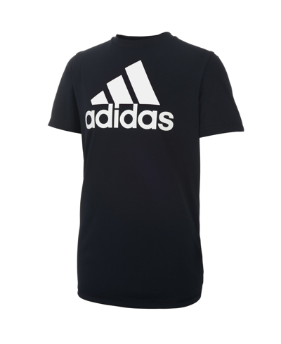 Shop Adidas Originals Big Boys Plus Size Short Sleeve Aeroready Performance Logo T-shirt In Black