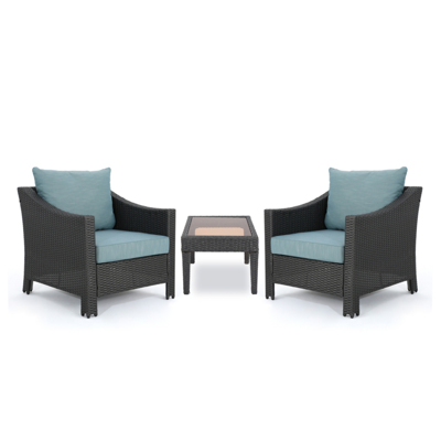 Shop Noble House Antibes Outdoor 3-pc. Seating Set In Grey