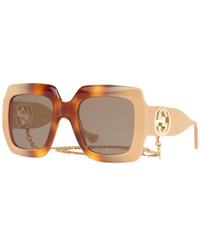 Shop Gucci Women's Sunglasses, Gg1022s In Brown
