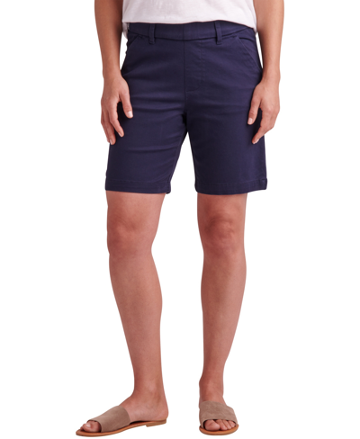 Jag Women's Maddie Mid Rise Super Stretch Twill Pull-on Shorts In Navy ...