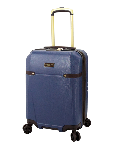 Shop London Fog Closeout!  Brentwood Ii 20" Expandable Hardside Carry-on Spinner Luggage In Classic Blue