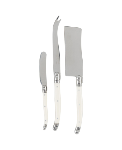 Shop French Home Laguiole Cheese Knives, Set Of 3 In Open White