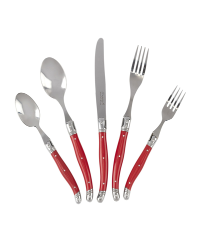 Shop French Home Laguiole Flatware, Set Of 20 In Open Red