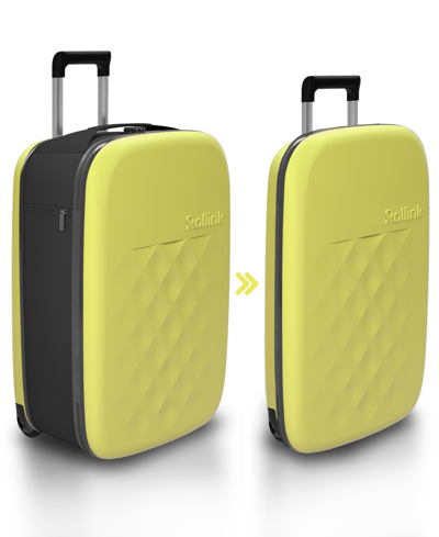 Shop Rollink Flex Vega 26" Hardside Collapsible Check-in Medium In Bright Yellow