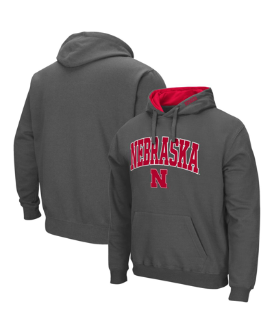 Shop Colosseum Men's  Charcoal Nebraska Huskers Arch And Logo 3.0 Pullover Hoodie