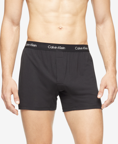 Shop Calvin Klein Men's Ultra Soft Modern Modal Slim-fit Boxer In Black