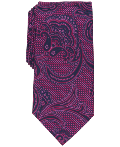 Shop Perry Ellis Men's Monta Paisley Tie In Magenta