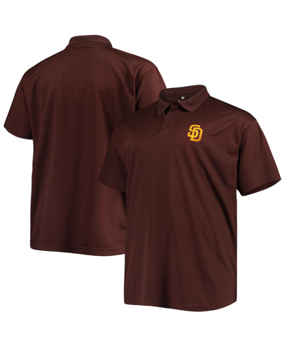 Shop Fanatics Men's Brown San Diego Padres Big And Tall Solid Birdseye Polo Shirt