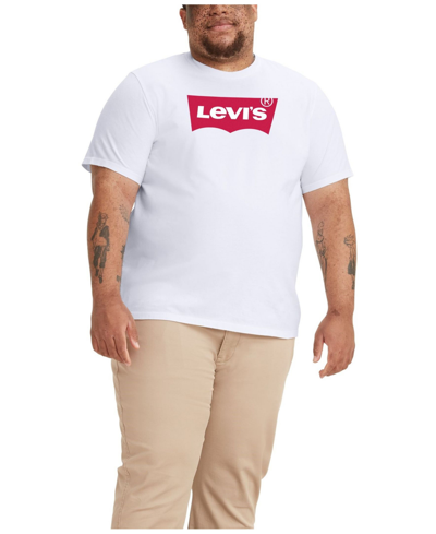 Shop Levi's Men's Big And Tall Graphic Crewneck T-shirt In White