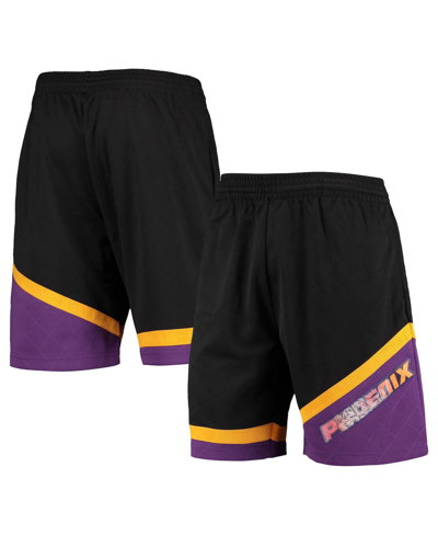 Shop Mitchell & Ness Men's  Black Phoenix Suns Hardwood Classics 75th Anniversary Swingman Shorts