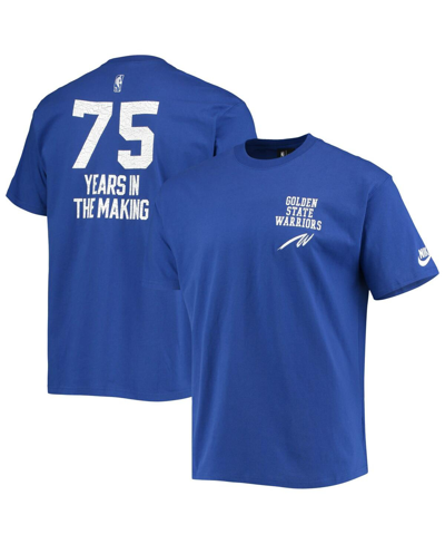 Shop Nike Men's  Royal Gold State Warriors 2021/22 Classic Edition Warriors Origins Courtside T-shirt