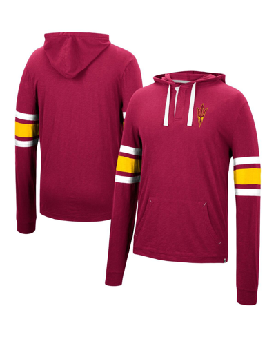 Colosseum Men's  Maroon Arizona State Sun Devils Lebowski Hoodie Long Sleeve T-shirt In Maroon