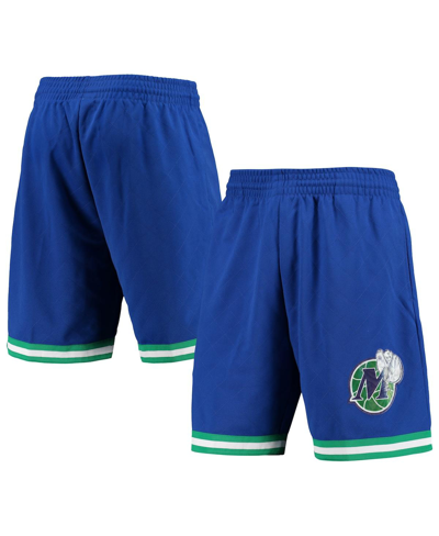 Mitchell & Ness Men's  Blue Dallas Mavericks 1998 Hardwood Classics 75th Anniversary Swingman Shorts In Blue
