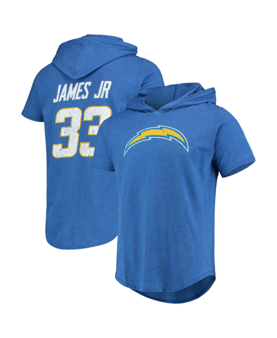 Shop Majestic Men's Derwin James Jr. Heathered Powder Blue Los Angeles Chargers Player Name And Number Tri-blend H