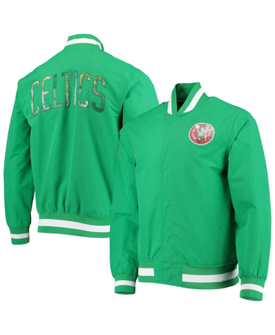 Mitchell & Ness Boston Celtics Kelly Green  Hardwood Classics 75th Anniversary Authentic Warmup Full- In Kelly Green