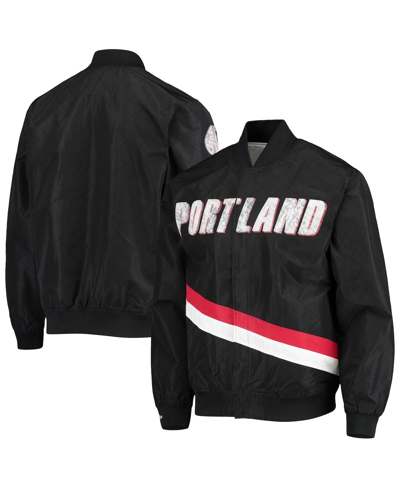 Mitchell & Ness Men's Portland Trail Blazers Black  Hardwood Classics 75th Anniversary Authentic Warm In Black