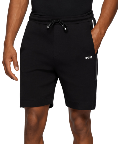 Shop Hugo Boss Boss By  Men's Cotton-blend Shorts In Black
