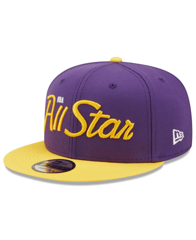 Shop New Era Men's  Purple Los Angeles Lakers 2022 Nba All-star Game Script 9fifty Snapback Adjustable Hat