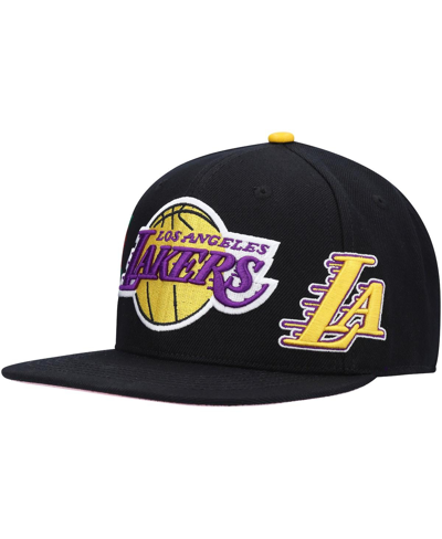 Shop Pro Standard Men's  Black Los Angeles Lakers Roses Snapback Hat
