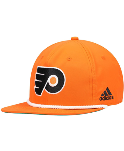 Shop Adidas Originals Men's Adidas Orange Philadelphia Flyers Rope Adjustable Hat
