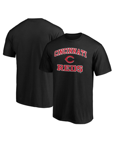 Shop Fanatics Men's Black Cincinnati Reds Heart & Soul T-shirt