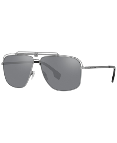 Shop Versace Men's Sunglasses, Ve2242 61 In Gunmetal