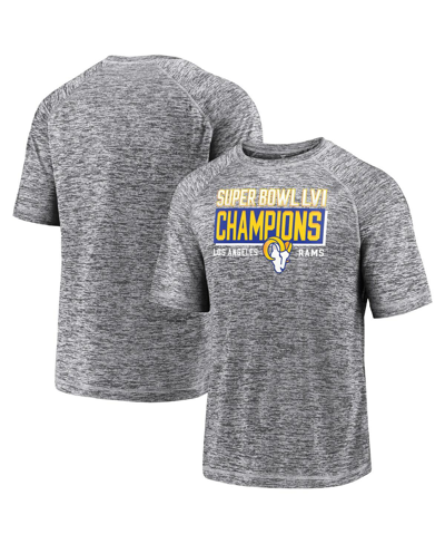 Shop Fanatics Men's  Gray Los Angeles Rams Super Bowl Lvi Champions Stacked Depth T-shirt