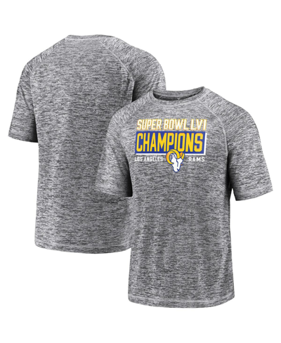 Fanatics Branded Gray Los Angeles Rams Super Bowl Lvi Champions Stacked Depth T-shirt In Gray