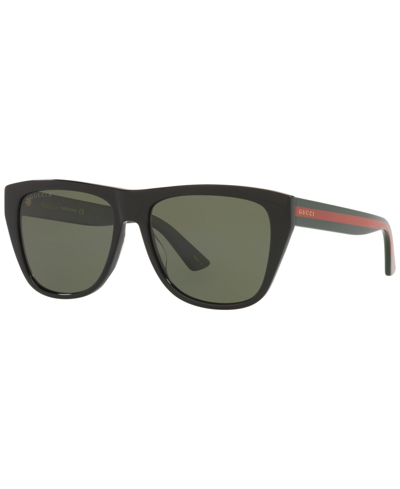 Shop Gucci Men's Polarized Sunglasses, Gc001617 57 In Black