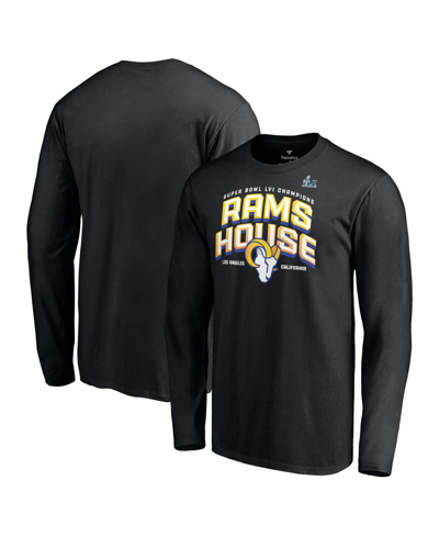 Shop Fanatics Men's  Black Los Angeles Rams Super Bowl Lvi Champions Hometown Long Sleeve T-shirt