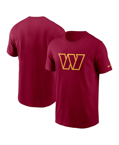 Shop Nike Men's  Burgundy Washington Commanders Primary Logo T-shirt