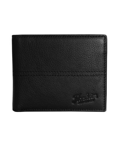 Shop Florsheim Men's Lewis Bifold With Double Accent Stitch Wallet In Black