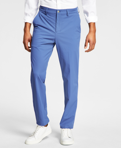 Calvin Klein Men's Slim Fit Tech Solid Performance Dress Pants In Medium  Blue | ModeSens