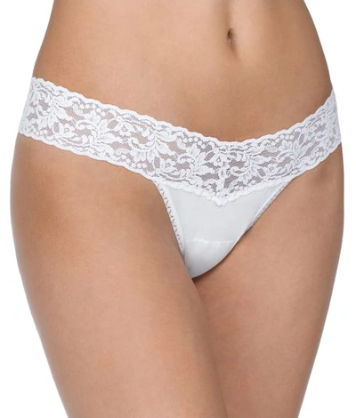 Shop Hanky Panky Supima Cotton Low Rise Thong In White