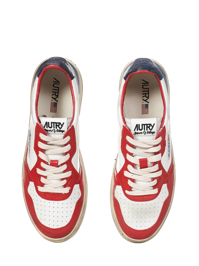 Shop Autry Sneakers In White Red Blue