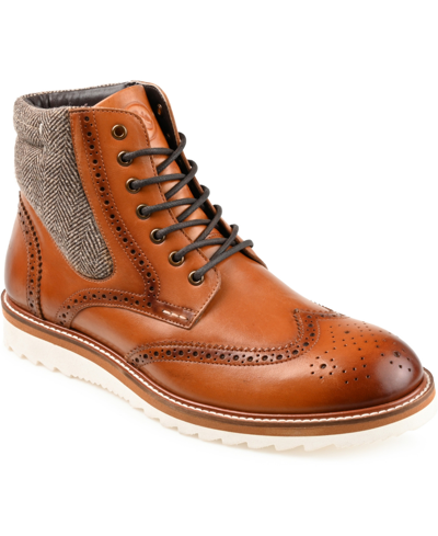 Shop Thomas & Vine Men's Rockland Wingtip Ankle Boot In Cognac