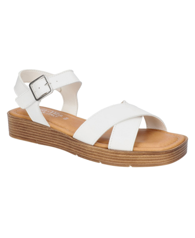 Shop Bella Vita Women's Car-italy Wedge Sandals In White Leather
